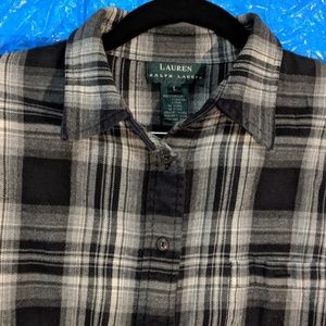 ✨👔 Ralph Lauren Gray Plaid Cotton Flannel👔✨